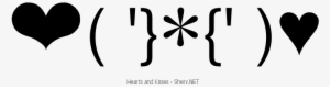 Hearts - Heart Text Symbol