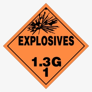 3 C F - Hazmat Explosives Placard