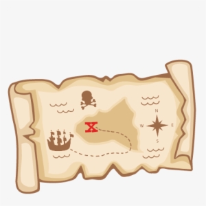 Treasure Map Svg Scrapbook Cut File Cute Clipart Clip - Cartoon Pirate Treasure Map Cute