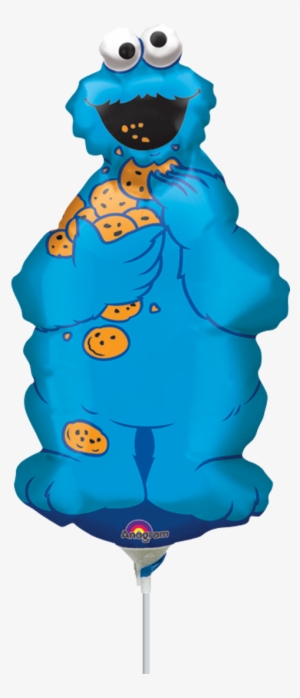 Cookie Monster Full Body 14" Globo Met - Cookie Monster Small Balloons