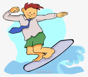 Business Surfing Web Royalty Free Vector Clip Art Illustration - Illustration