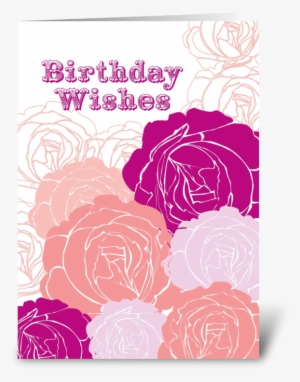 Rose Birthday Wishes Greeting Card - Greeting Card
