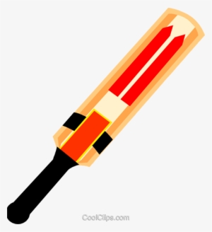 Cricket Paddle Royalty Free Vector Clip Art Illustration - Cricket Bat