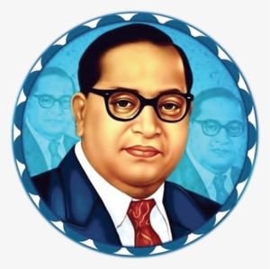 Br Ambedkar Png Photo Image In Round Lable - Ambedkar Images Hd Png