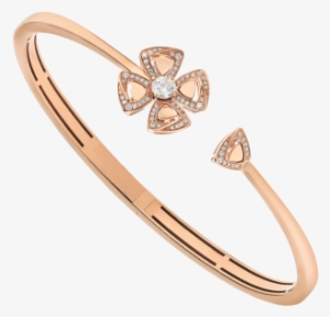 Fiorever 18 Kt Rose Gold Bracelet Set With A Central - Bangle