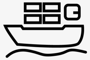 Cargo Ship With Containers Travelling By The Sea Vector - Icon Kapal Laut Png
