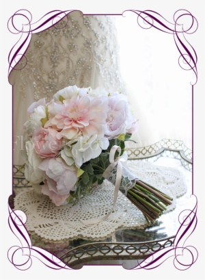 An Elegant And Romantic Silk Artificial Wedding Bridal - Flower Bouquet