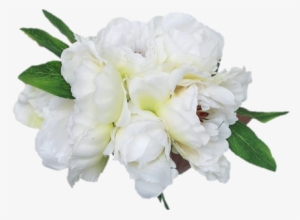 Looking For White Wedding Flowers Check Out This Beautiful - Peony Silk Bouquet In White 10" Tall
