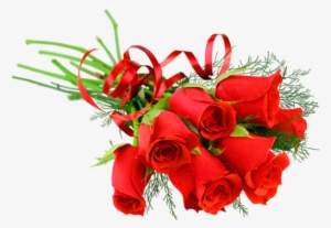 5 Red Roses Bouquet - Flower Images Png Hd
