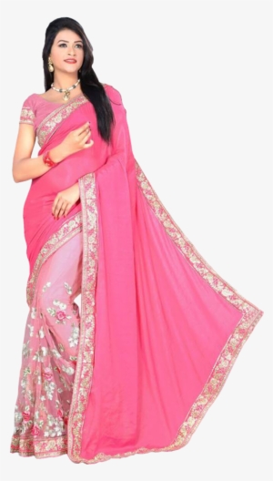 Modern Plain Saree With Printed Blouse
