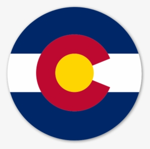 Stickerapp Circle Sticker - Colorado State Flag
