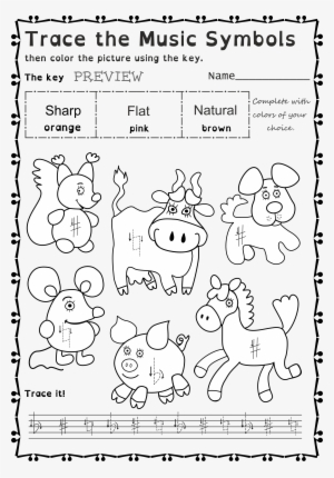Funny Worksheets To Trace Basic Music Symbols For Younger - Ac Circuit Formula