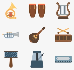 Color Musical Icons - Musical Instruments Icons