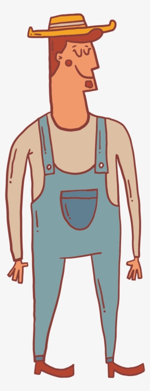 Agriculture Retro Cartoon Hat Picture Library Stock - Farmer Drawing Png