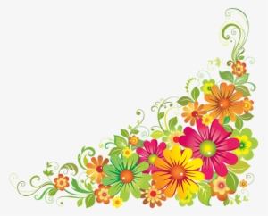 Mexican Floral Design Png - Colourful Floral Corner Borders