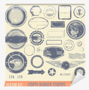 Empty Rubber Stamps With Copyspace For Your Text Wall - Rubber Stamp