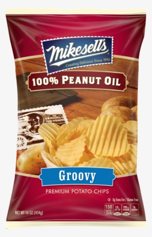 100% Peanut Oil Chips - Mikesell's Old Fashioned Original Potato Chips, 10