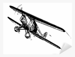 Biplane Aircraft In Flight - Biplane