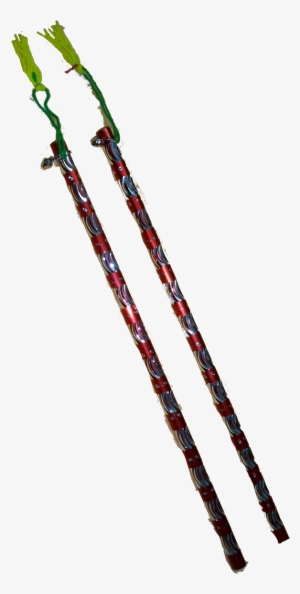 Red Aluminium Bombay Cut Dandiya For Navratri For Navratri - Dandiya Raas