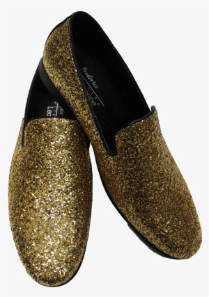 Picture Of Gold Sparkle Shoe Picture Of Gold Sparkle - Slip-on Shoe