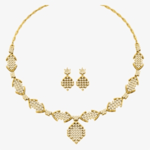 Diamond Necklace Ncaa009 - Gold Diamond Necklace Png