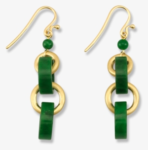 Untreated Green Jadeite Jade Earrings