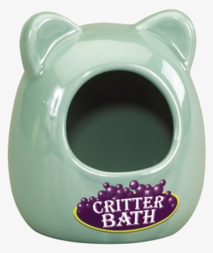 Ceramic Critter Bath, Small - Small Dwarf Hamster Gerbil Ceramic Dust Bath House