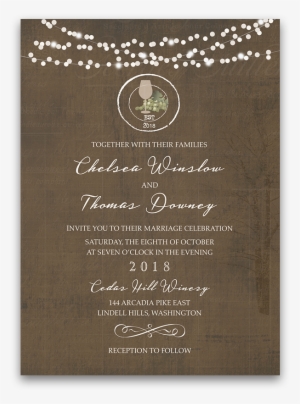 Rustic Vintage Winery Vineyard Wedding Invitations - 50 Rustic Invitations, Chalk Bridal Or Baby Shower