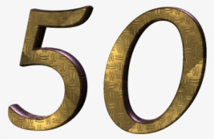 Click On The Images Above To Reach Metal Text Effects - 50 Gold Number Png