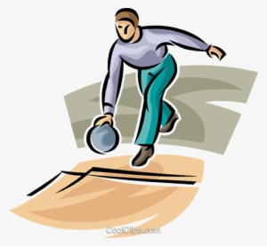 Person Bowling Royalty Free Vector Clip Art Illustration - Clip Art