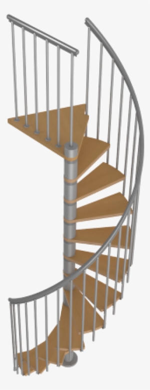 Deluxe Beech & Grey Spiral Staircase - Spiral Staircase Png
