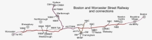 Boston And Worcester - Map Of The Boston And Worcester Railroad