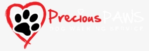 Precious Paws Logo White - Transparent Png Precious