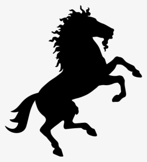 Horse Wild Black Shape On Back Paws Comments - Unicorn Silhouette Clip Art
