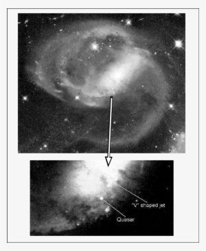 Nearby Spiral Galaxy Ncg 7319 With High Red-shift Quasar - El Jardín De Las Galaxias By Mariano Moles Villamate