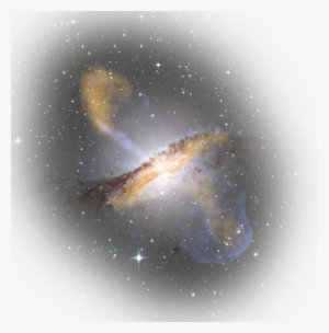 Two Galaxies Merged - Black Hole