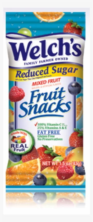 Welch's Fruit Snacks Reduced Sugar - Packaged Food Nutrition Labels