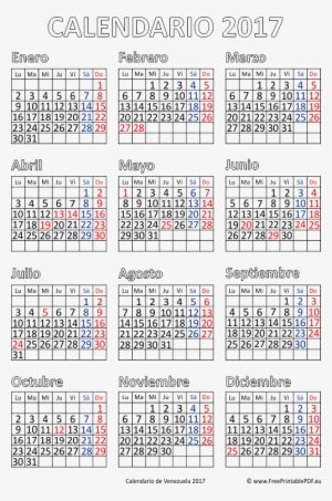 Calendario De Venezuela 2017 Gratis Descargar - Calendario 2018 Ecuador Con Feriados
