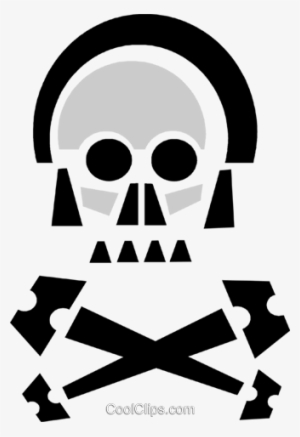 Skull And Crossbones Royalty Free Vector Clip Art Illustration - Illustration