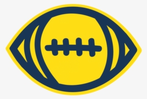 Navy & Yellow Football Die Cut Sticker - Die Cutting
