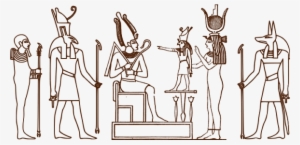 Egyptian Drawing Anubis - Isis And Horus Drawing
