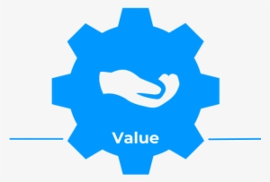 Value Hand Cog Icon - Illustration