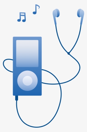 Blue Mp3 Player Playing Music - Music Notes Clip Art Colorful