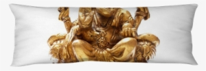 Golden Hindu God Ganesh Over A White Background Body - Ganesha