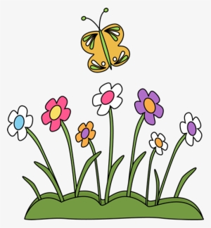 Butterfly Clip Art Images And Flowers - Clipart Of Spring Season