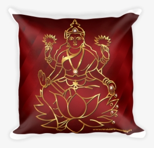 Square Pillow - Goddess Laxmi - Stock Illustration
