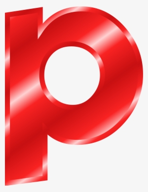 Clip Art Download Effect Letters Alphabet Red Big Image - La Letra P Minuscula