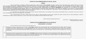 Office Of The Commissioner Of Police - Document