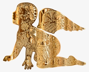 This Free Icons Png Design Of Golden Radiant Cherub