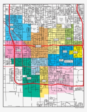 Map Of District Schools And Their Boundaries - Phoenix School District Map